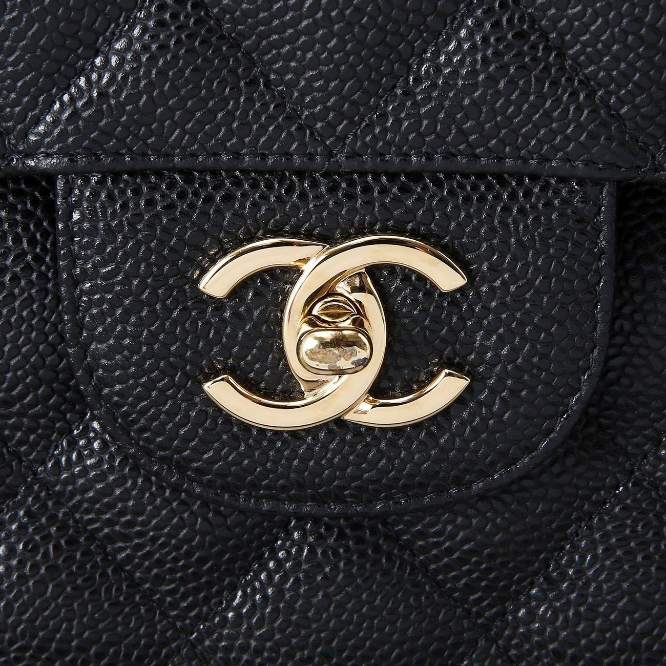 CHANEL(USED)샤넬 클래식 캐비어 점보 블랙