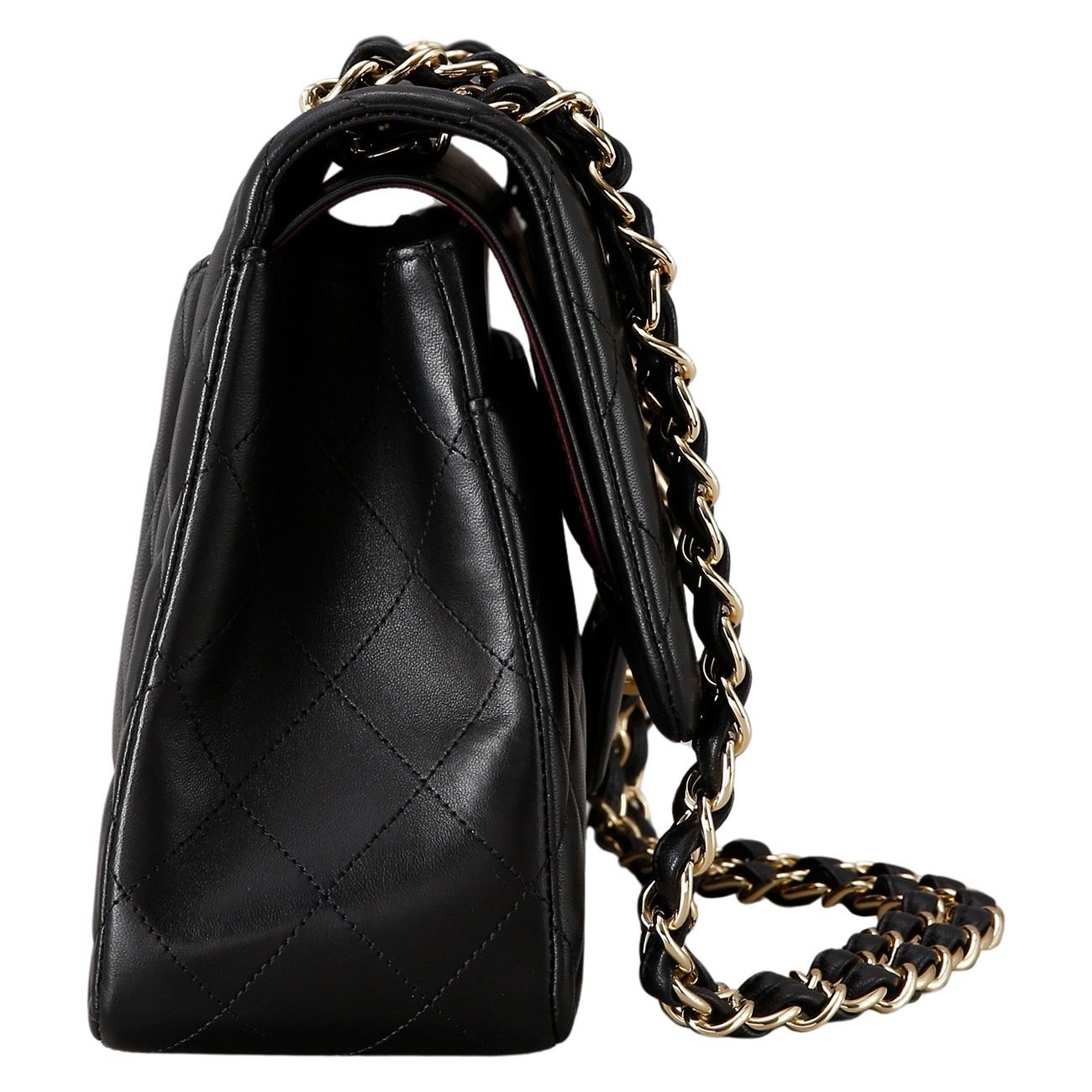 CHANEL(USED)샤넬 클래식 램스킨 점보 블랙 금장