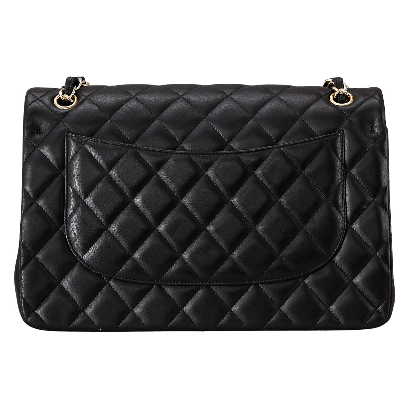 CHANEL(USED)샤넬 클래식 램스킨 점보 블랙 금장