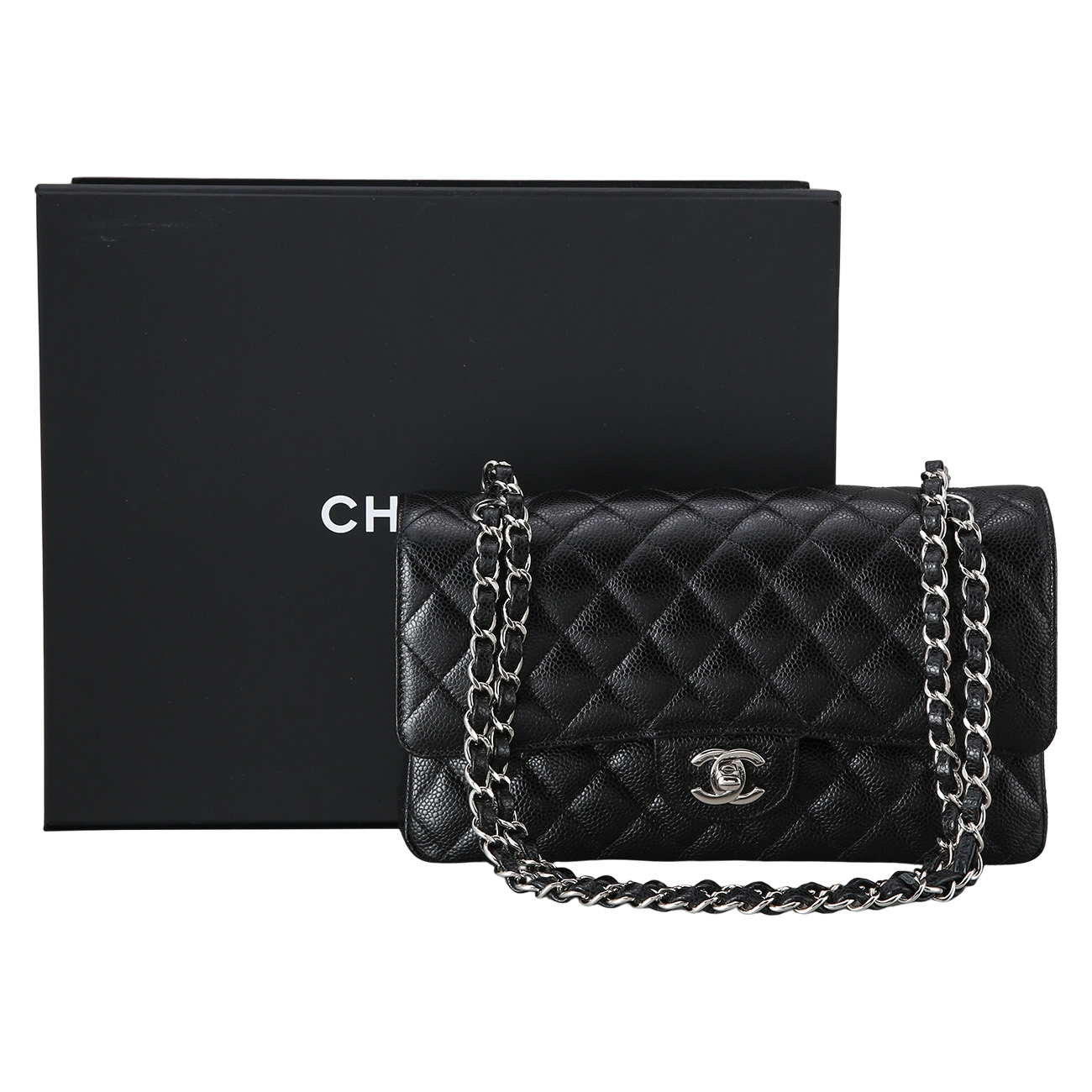 CHANEL(USED)샤넬 클래식 캐비어 미듐