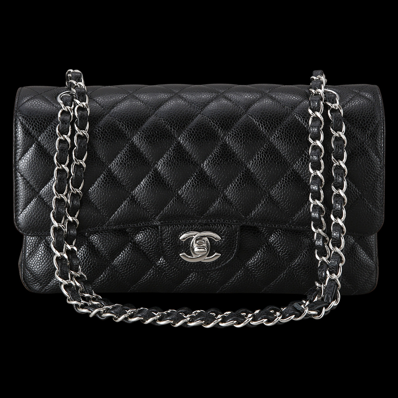 CHANEL(USED)샤넬 클래식 캐비어 미듐