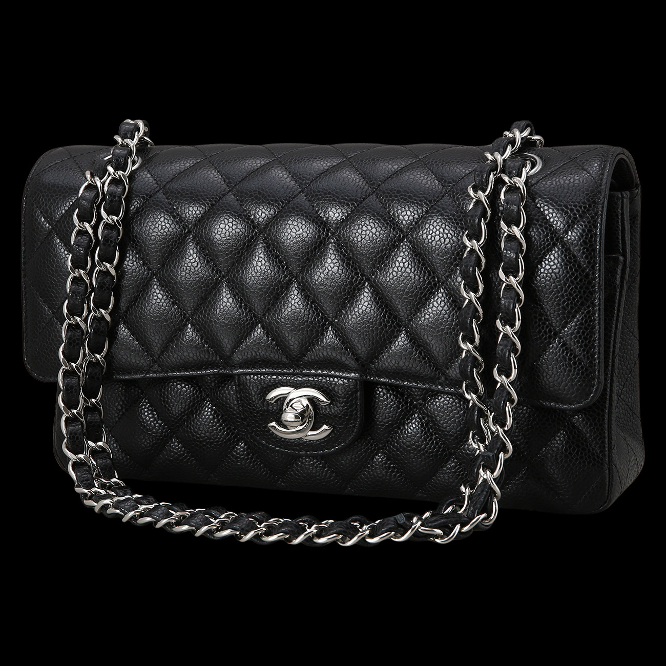 CHANEL(USED)샤넬 클래식 캐비어 미듐