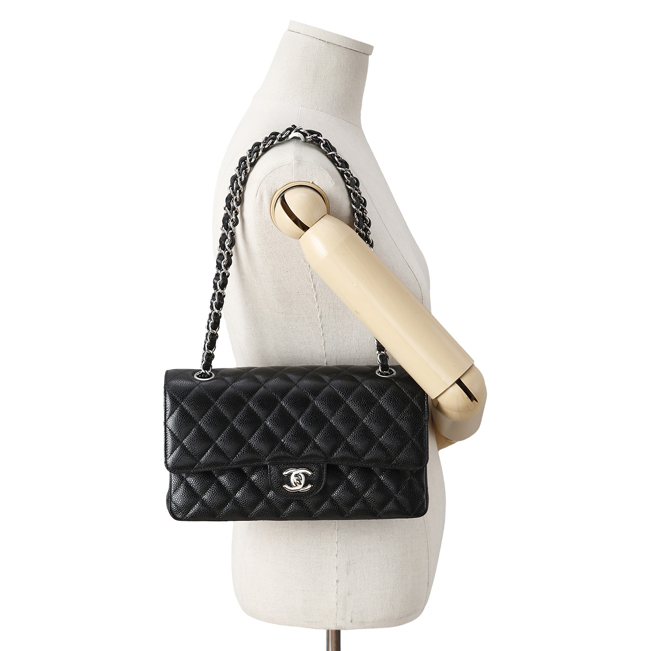 CHANEL(USED)샤넬 클래식 캐비어 미듐