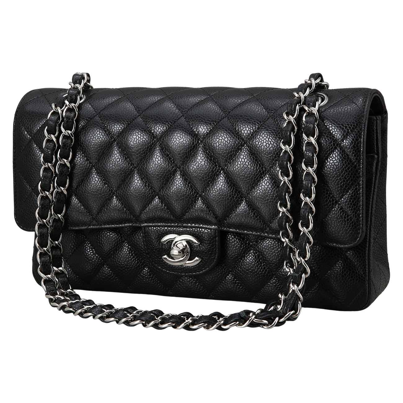 CHANEL(USED)샤넬 클래식 캐비어 미듐