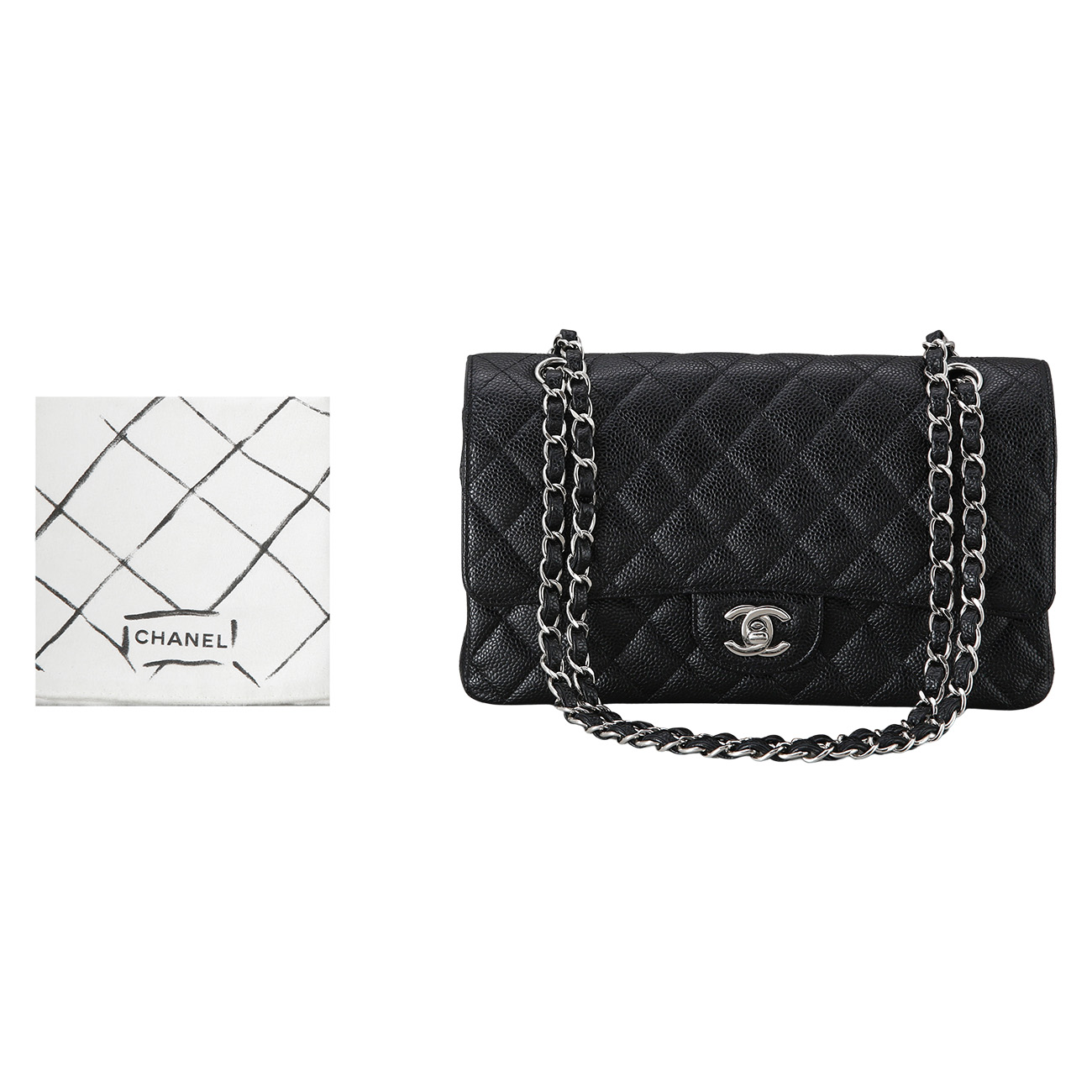 CHANEL(USED)샤넬 클래식 캐비어 미듐