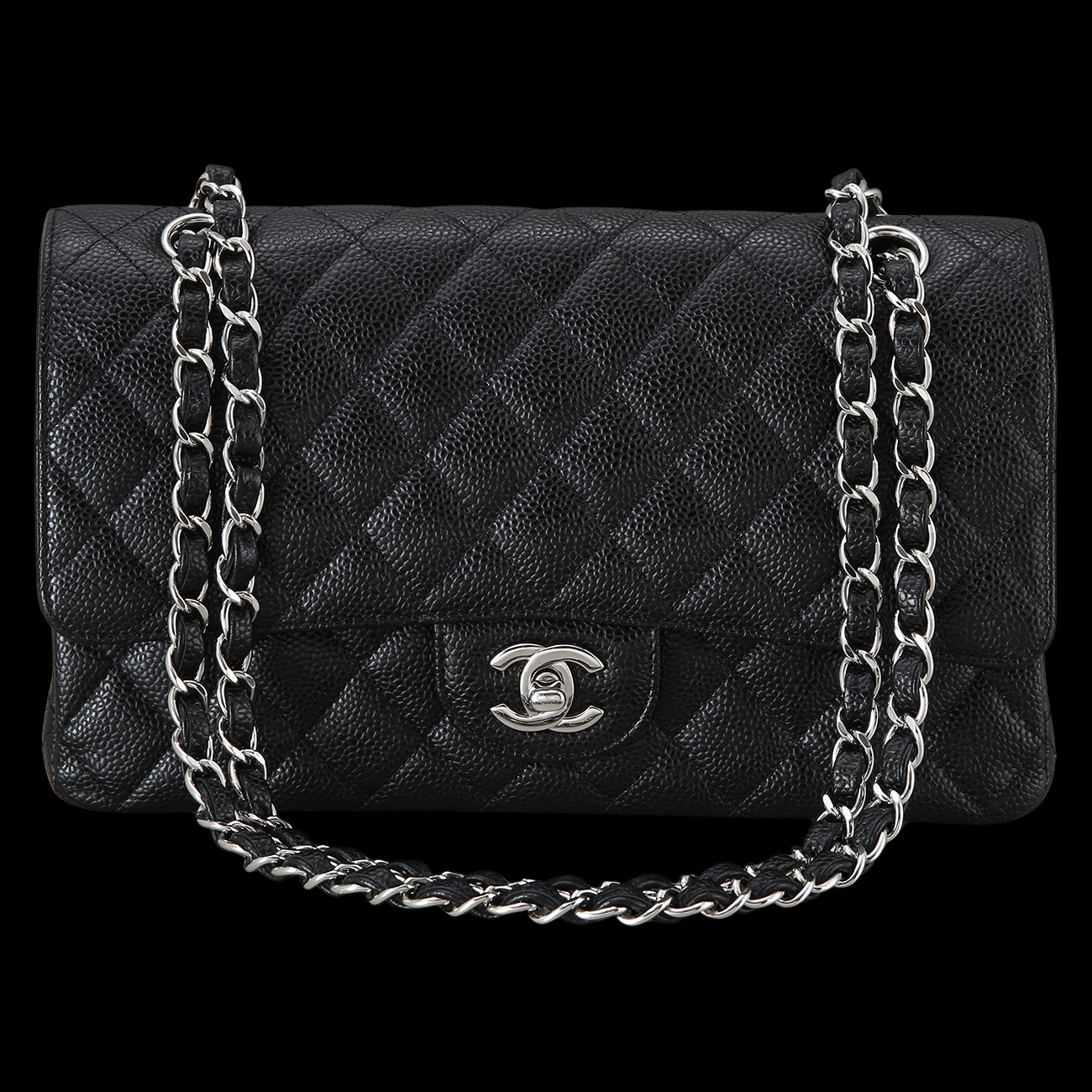 CHANEL(USED)샤넬 클래식 캐비어 미듐
