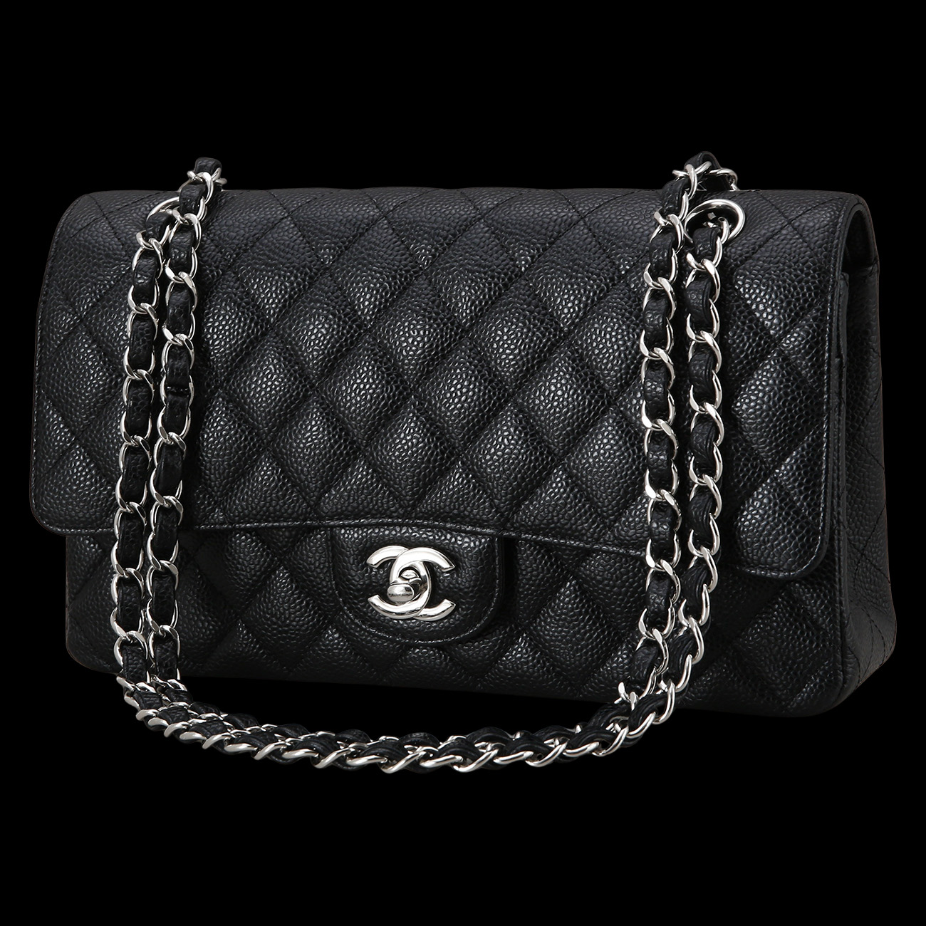 CHANEL(USED)샤넬 클래식 캐비어 미듐