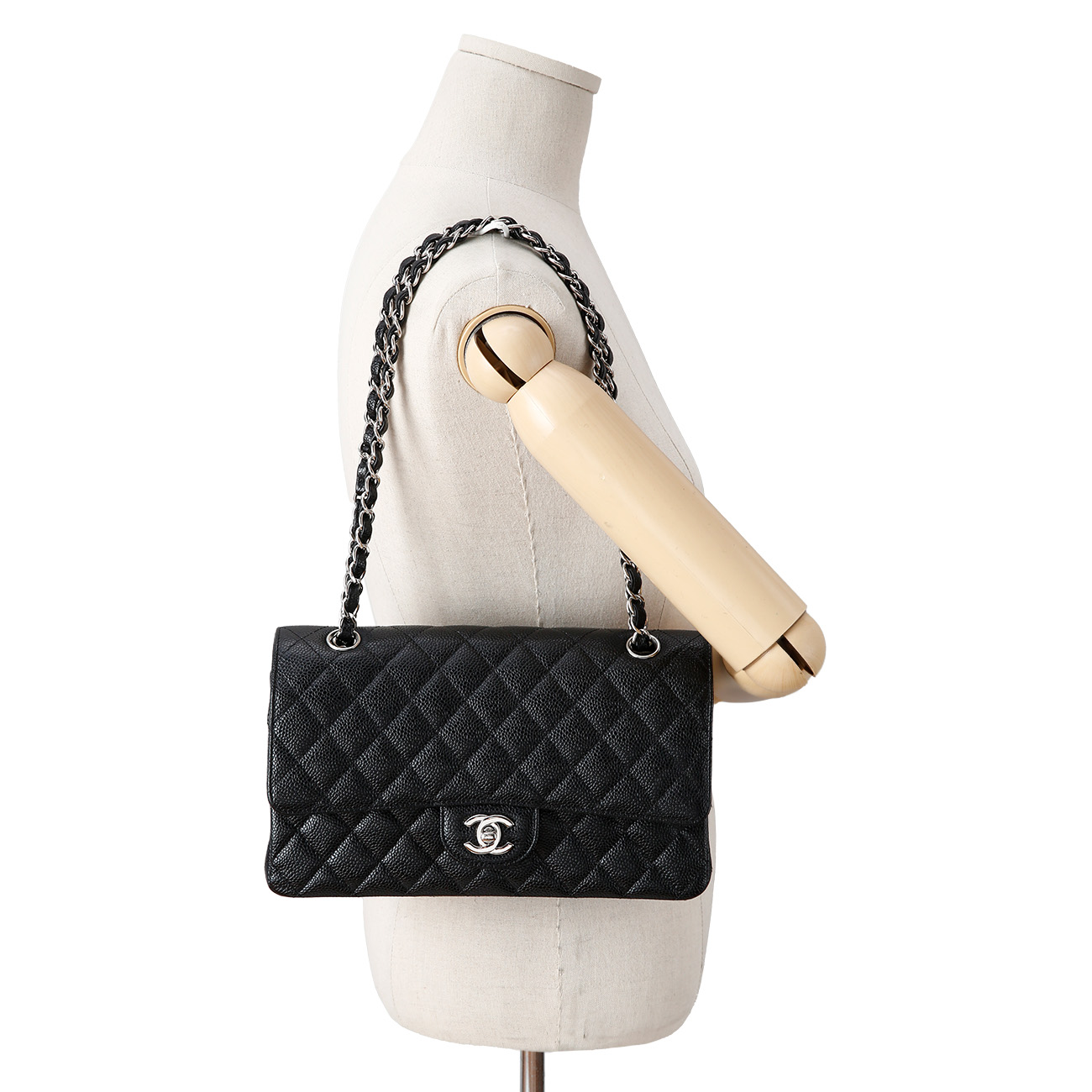 CHANEL(USED)샤넬 클래식 캐비어 미듐