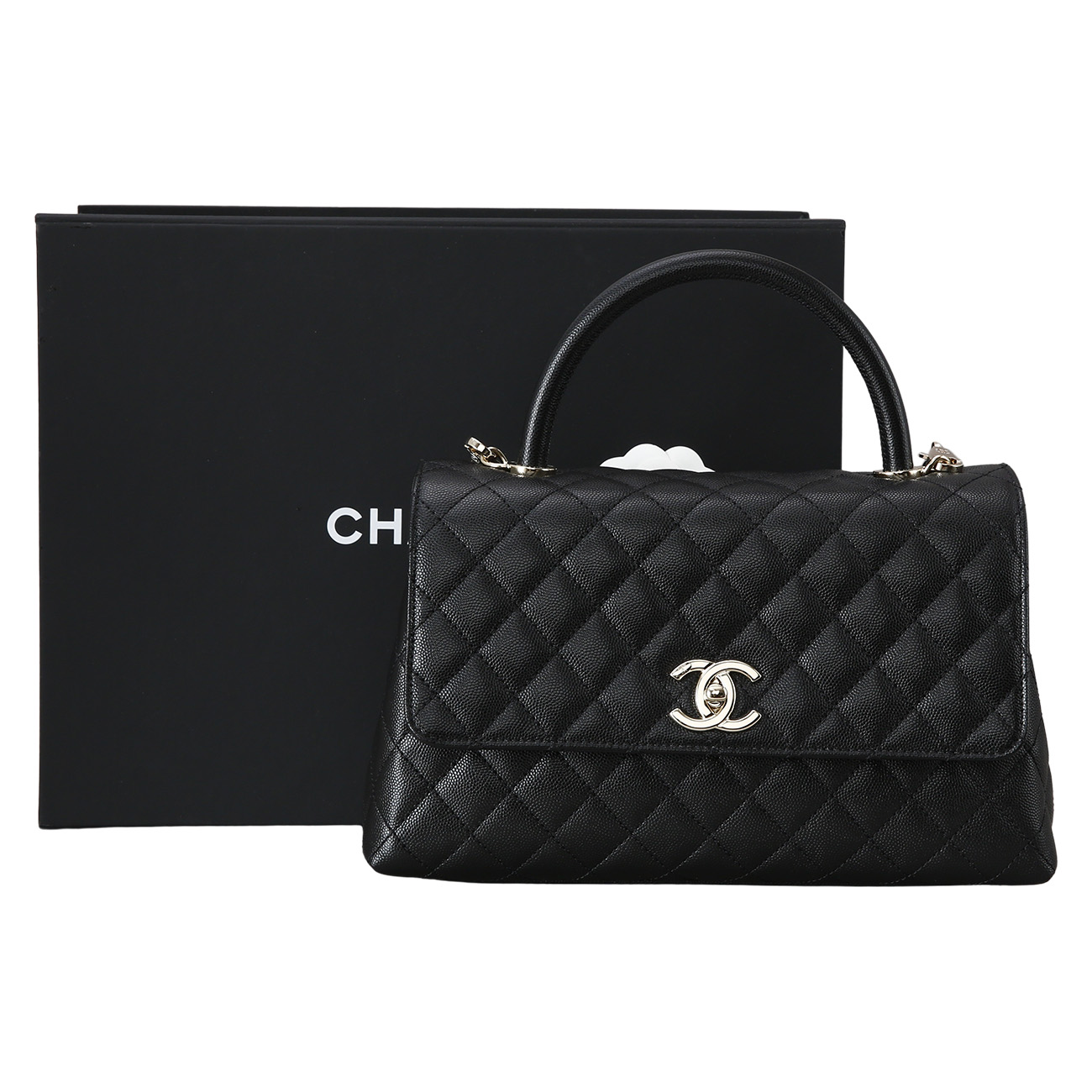 CHANEL(USED)샤넬 캐비어 코코핸들 미디움