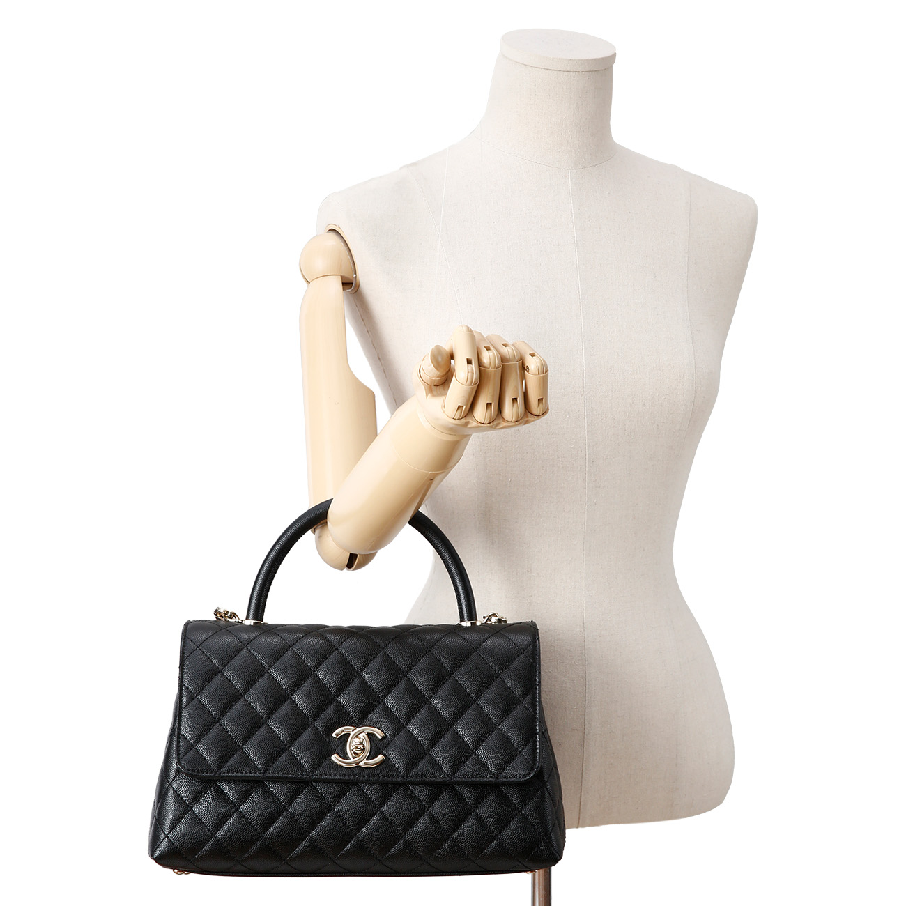 CHANEL(USED)샤넬 캐비어 코코핸들 미디움