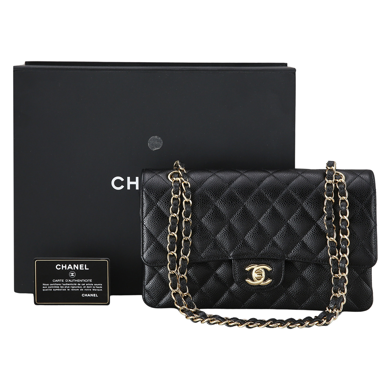 CHANEL(USED)샤넬 캐비어 클래식 미듐 플랩백