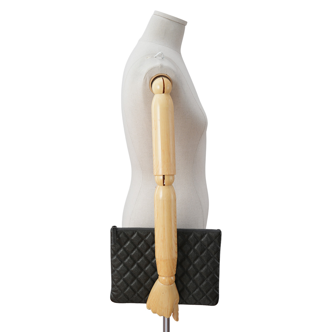 CHANEL(USED)샤넬 클래식 캐비어 클러치 뉴미듐