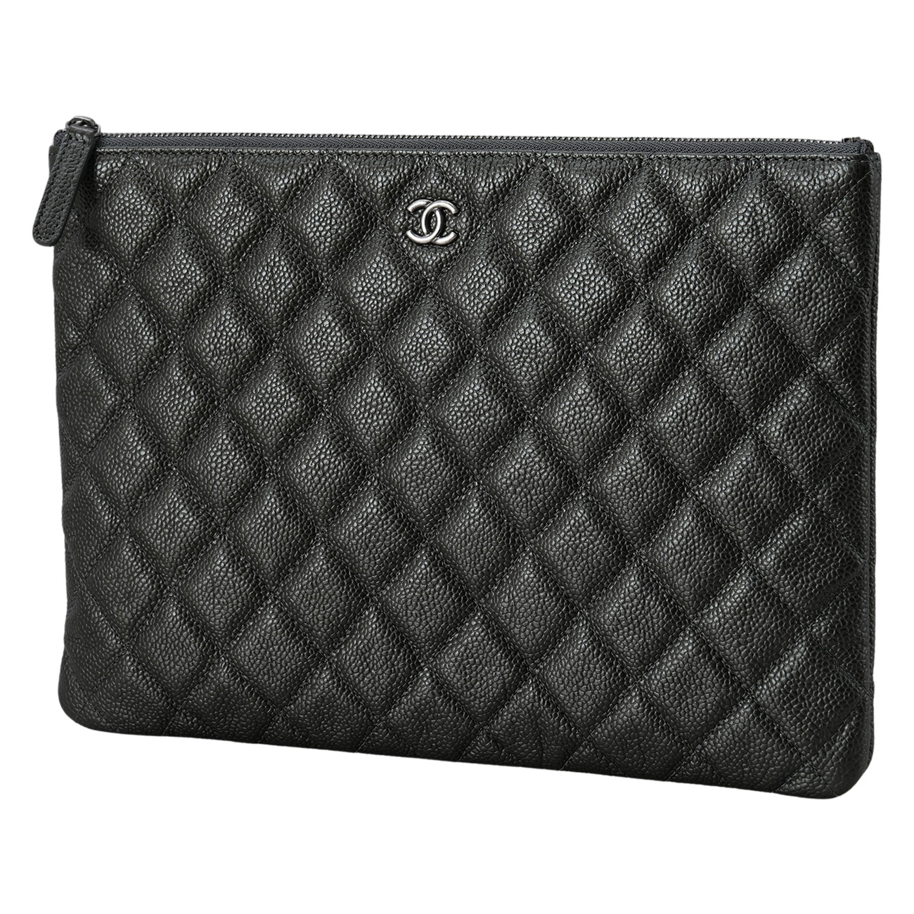 CHANEL(USED)샤넬 클래식 캐비어 클러치 뉴미듐