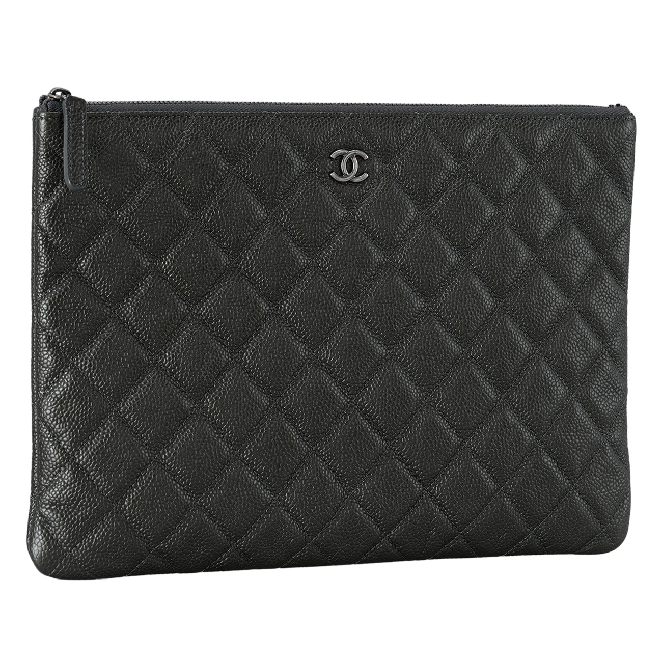 CHANEL(USED)샤넬 클래식 캐비어 클러치 뉴미듐