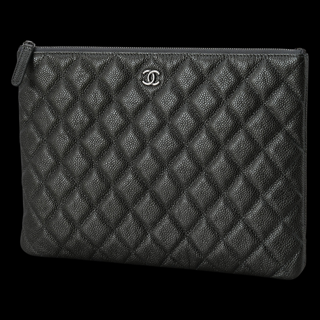 CHANEL(USED)샤넬 클래식 캐비어 클러치 뉴미듐
