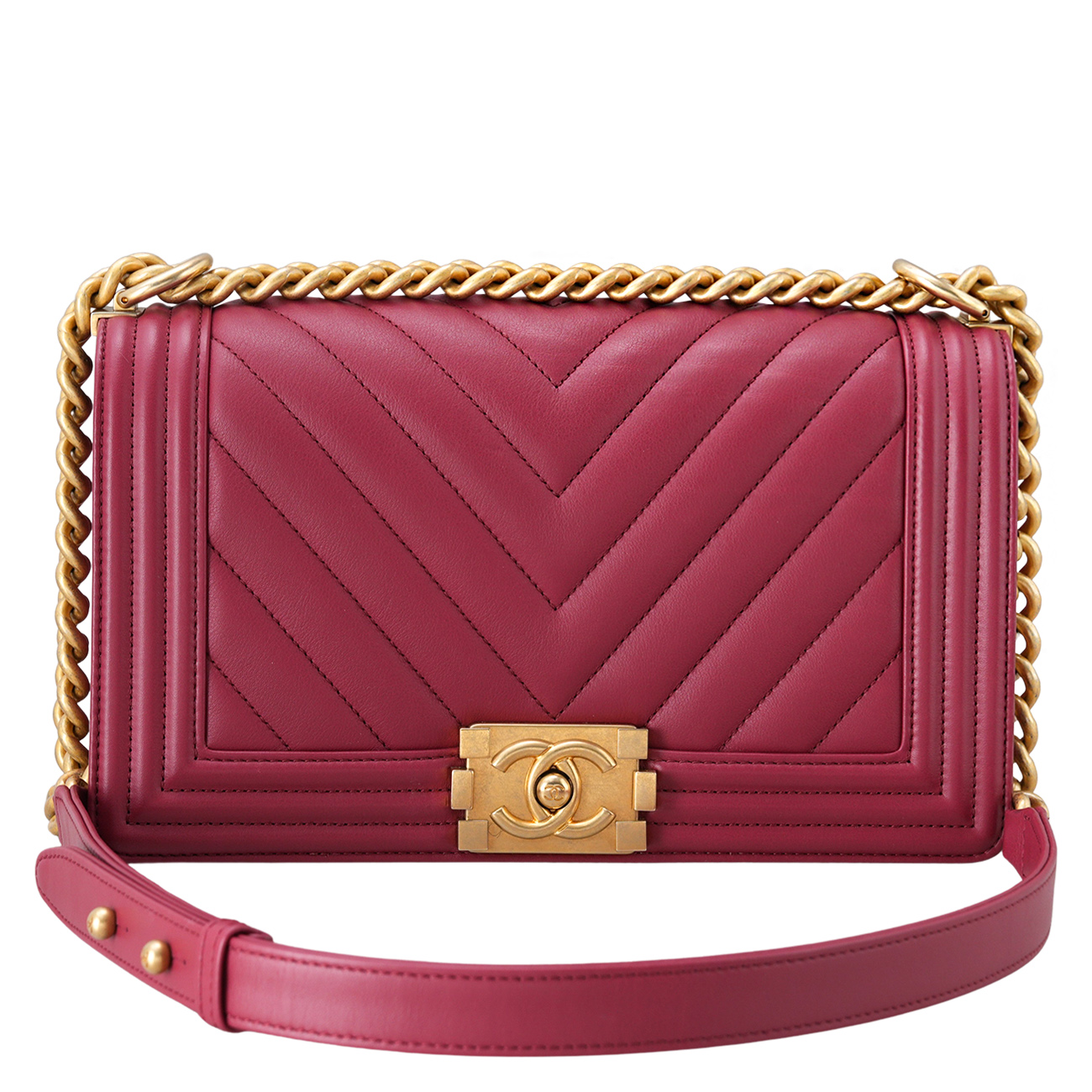 CHANEL(USED)샤넬 보이샤넬 쉐브론 미듐
