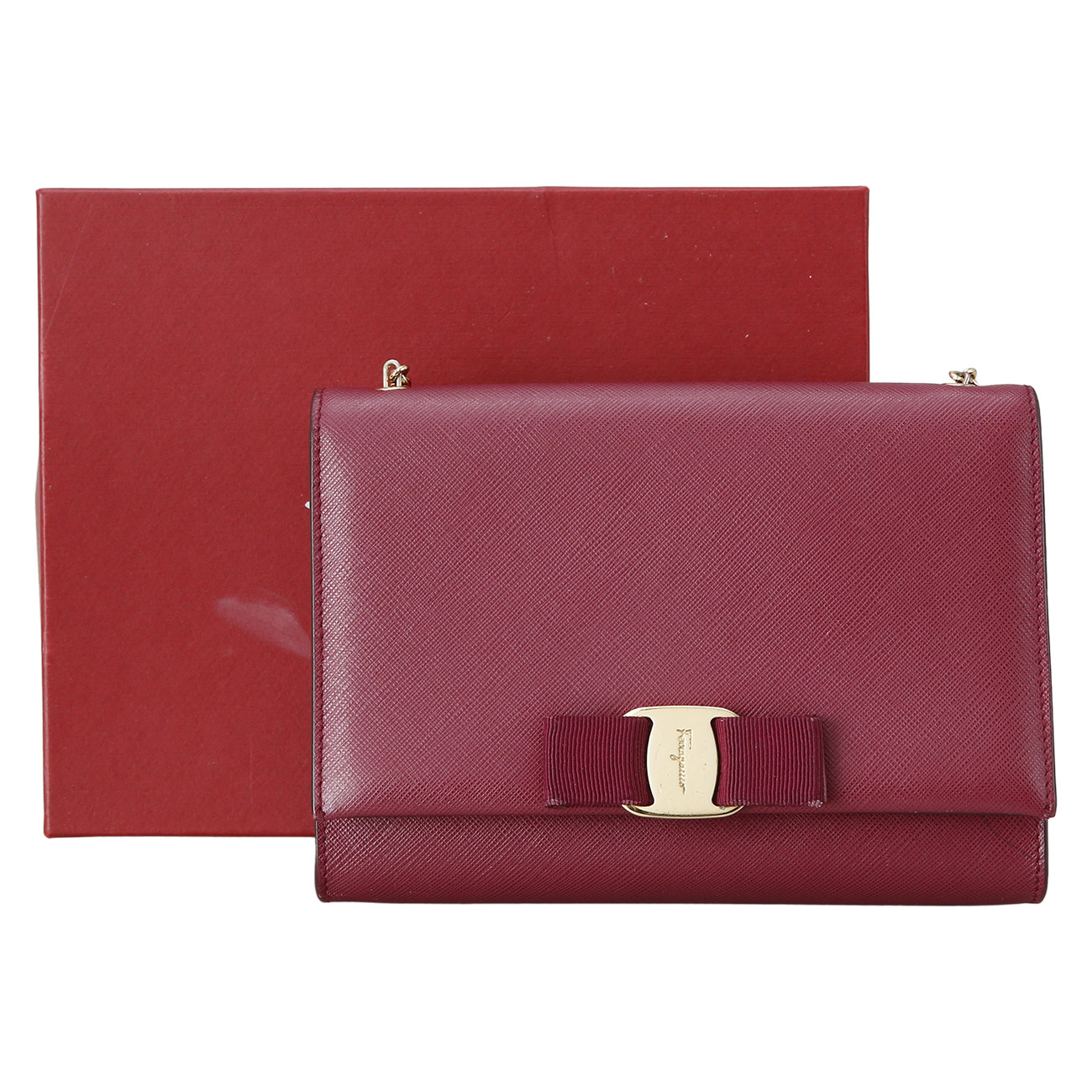 FERRAGAMO(USED)페레가모 사피아노 바라리본 지니 미니 크로스백