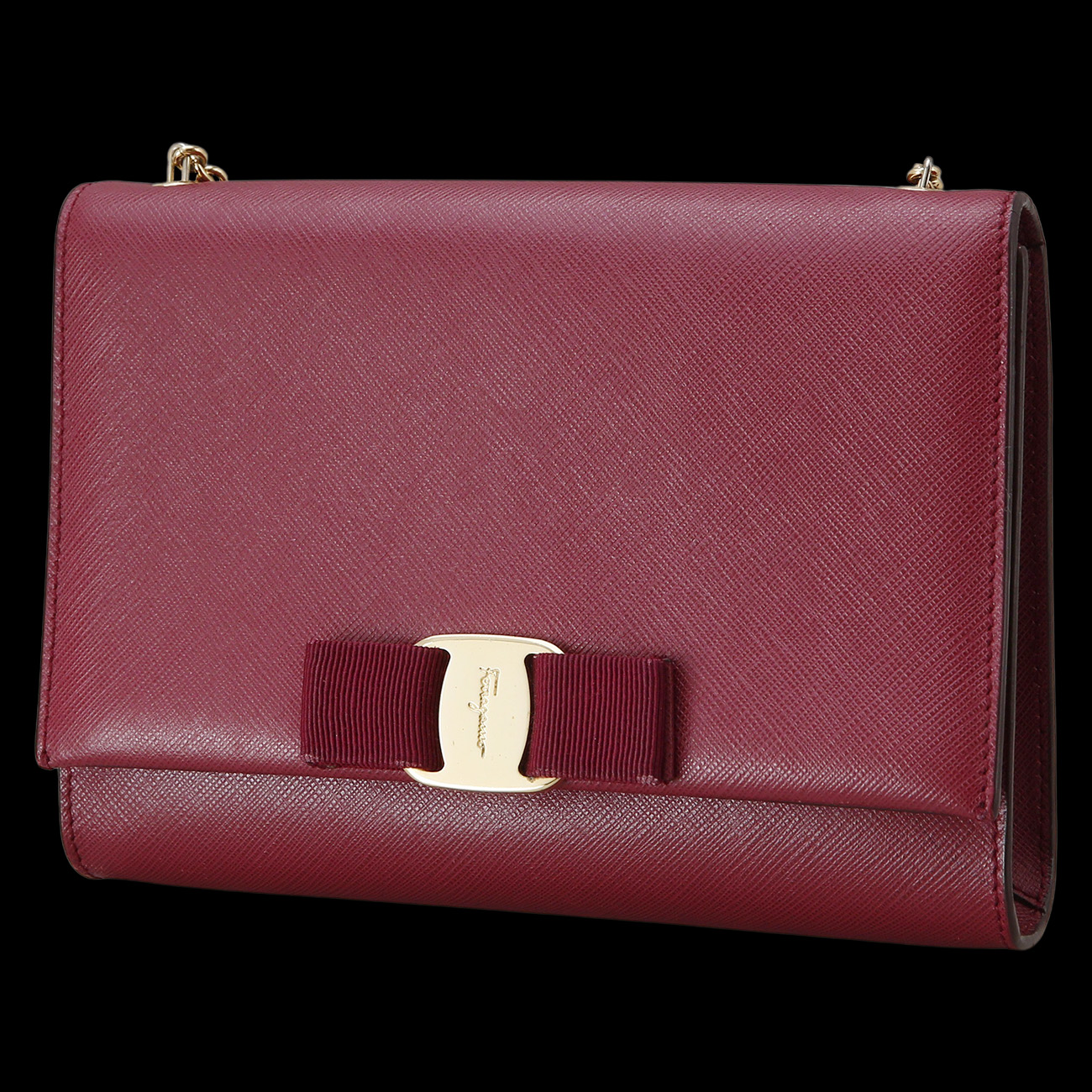 FERRAGAMO(USED)페레가모 사피아노 바라리본 지니 미니 크로스백