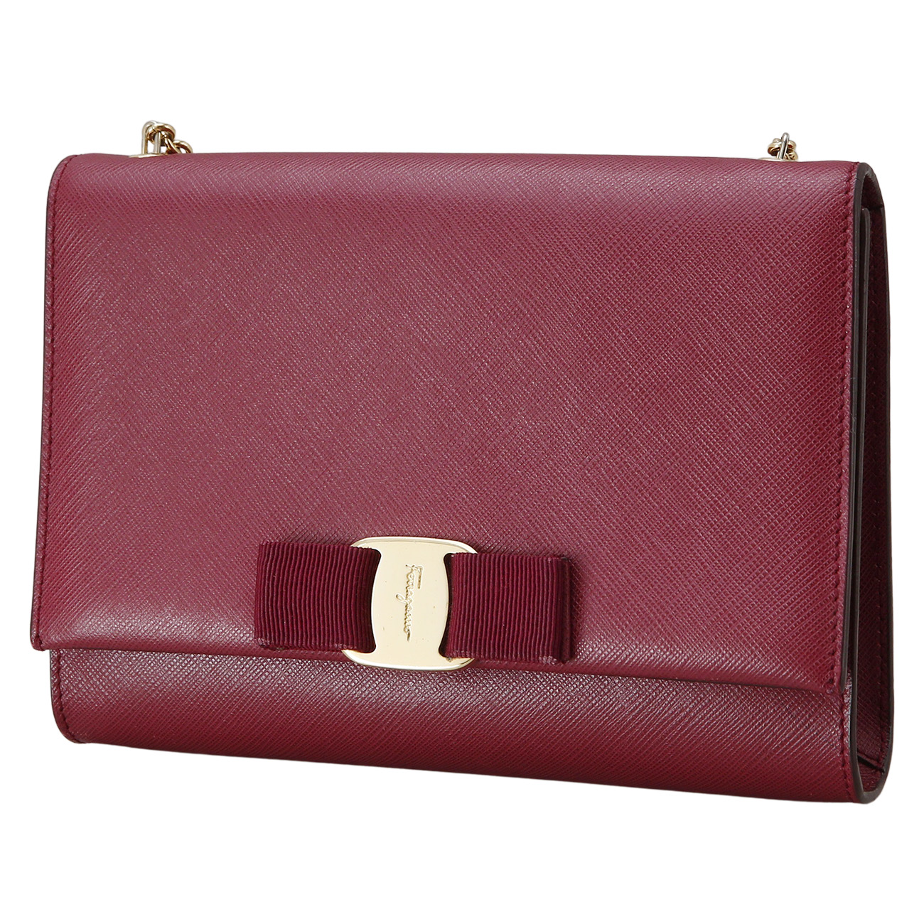FERRAGAMO(USED)페레가모 사피아노 바라리본 지니 미니 크로스백