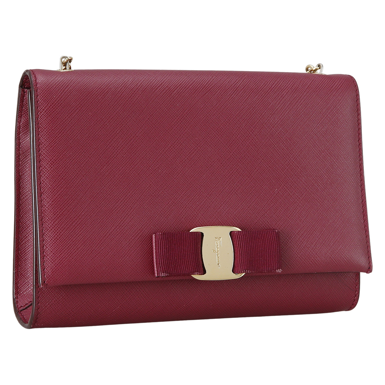 FERRAGAMO(USED)페레가모 사피아노 바라리본 지니 미니 크로스백