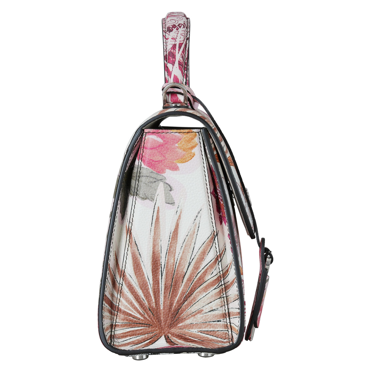 FERRAGAMO(USED)페레가모 박시즈 플라워 프린트 탑핸들백