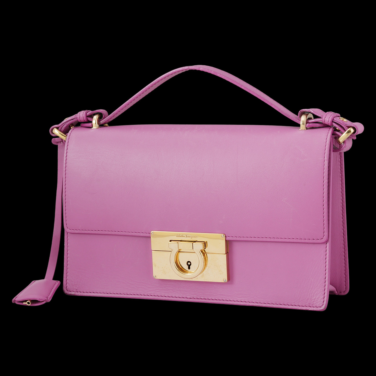 FERRAGAMO(USED)페레가모 간치니 플랩 크로스백