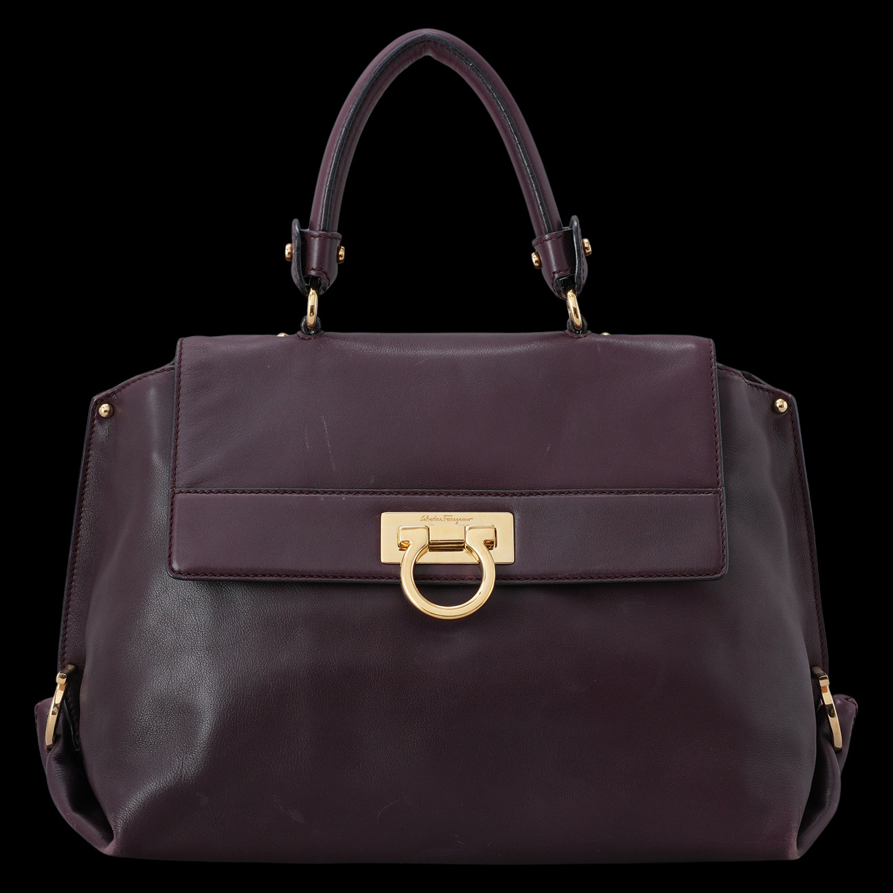 FERRAGAMO(USED)페레가모 간치니 탑핸들 숄더백