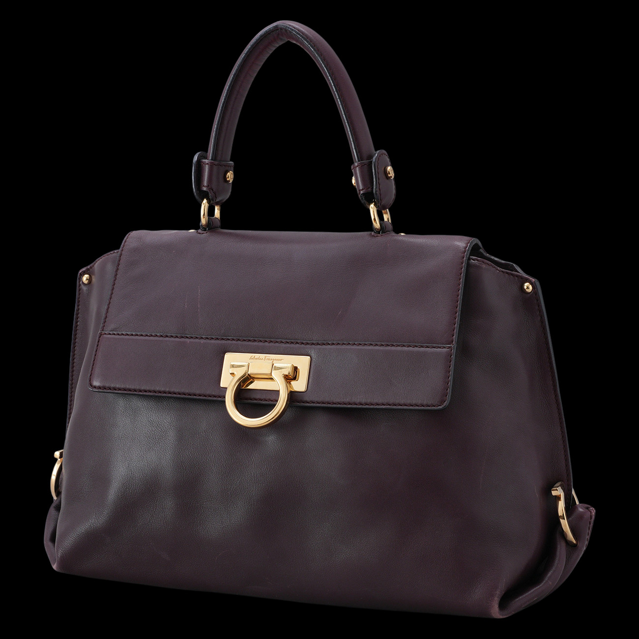 FERRAGAMO(USED)페레가모 간치니 탑핸들 숄더백