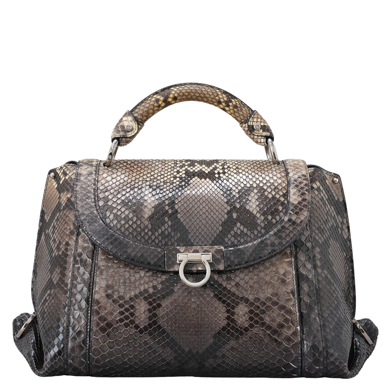 FERRAGAMO(USED)페레가모 소피아 파이톤 토트백
