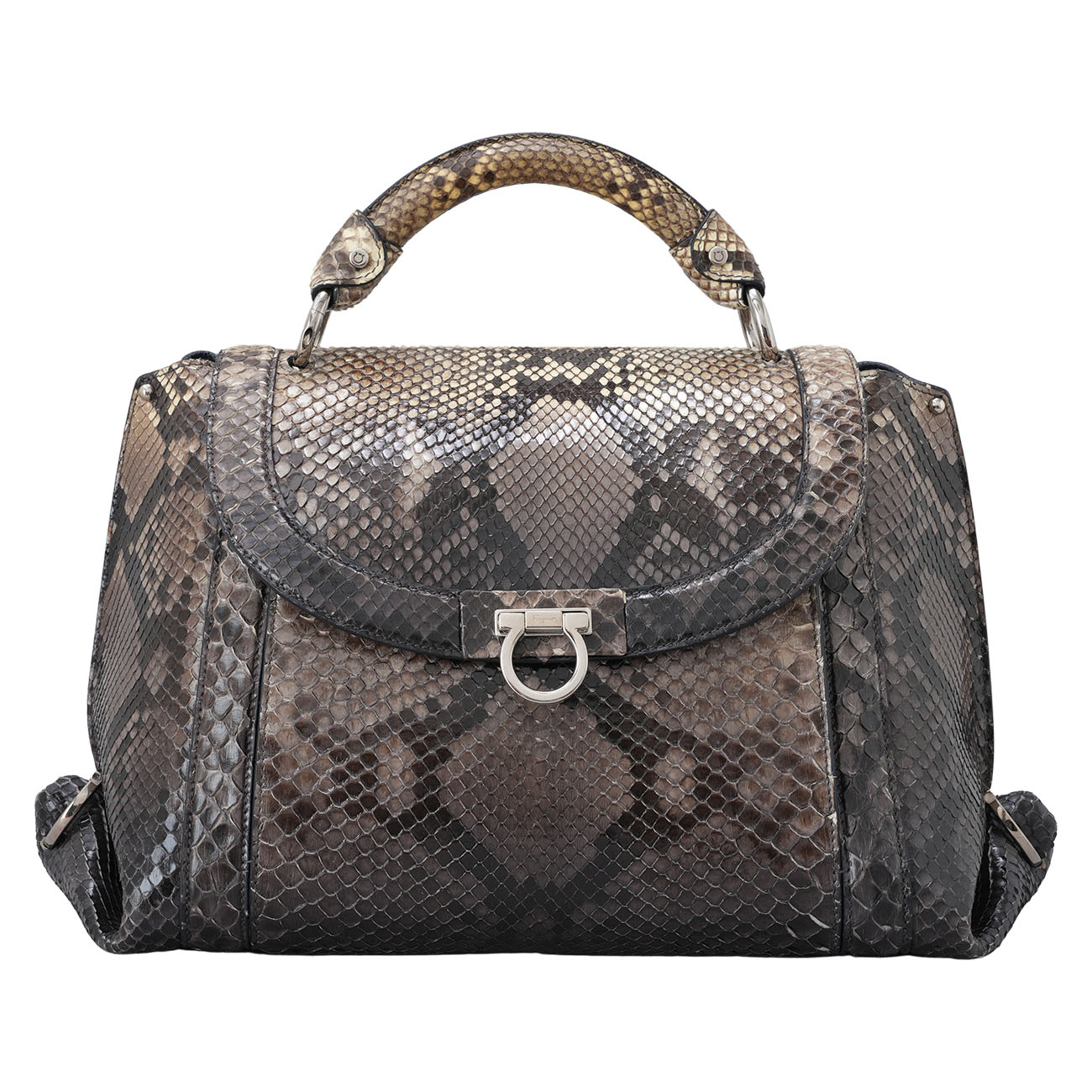 FERRAGAMO(USED)페레가모 소피아 파이톤 토트백