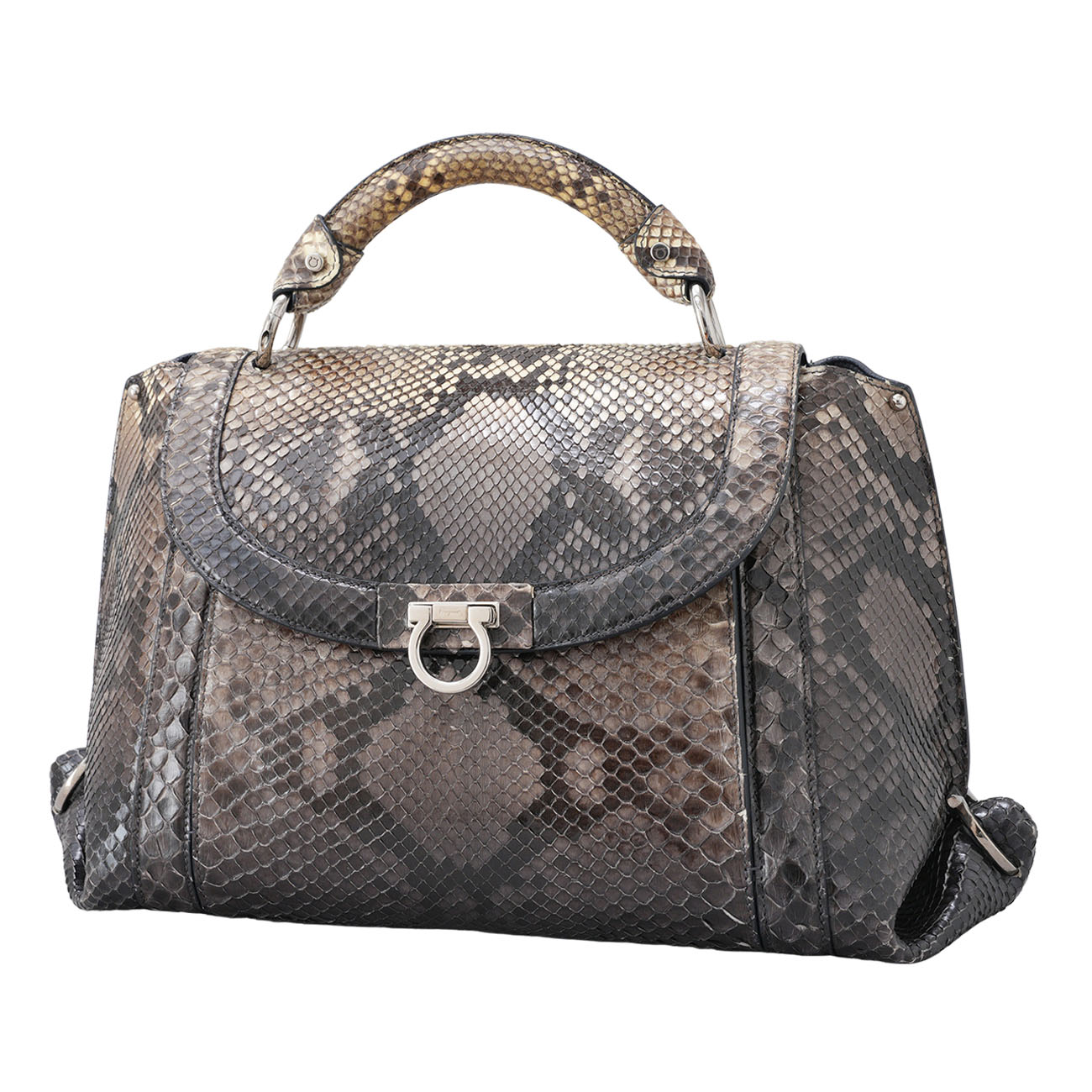 FERRAGAMO(USED)페레가모 소피아 파이톤 토트백