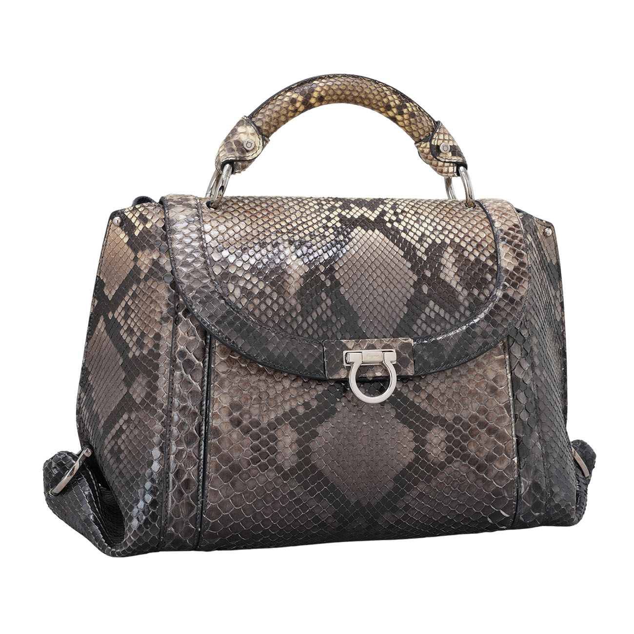 FERRAGAMO(USED)페레가모 소피아 파이톤 토트백