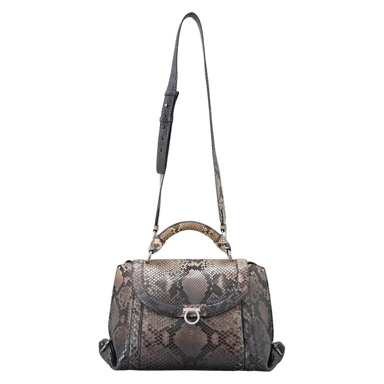 FERRAGAMO(USED)페레가모 소피아 파이톤 토트백