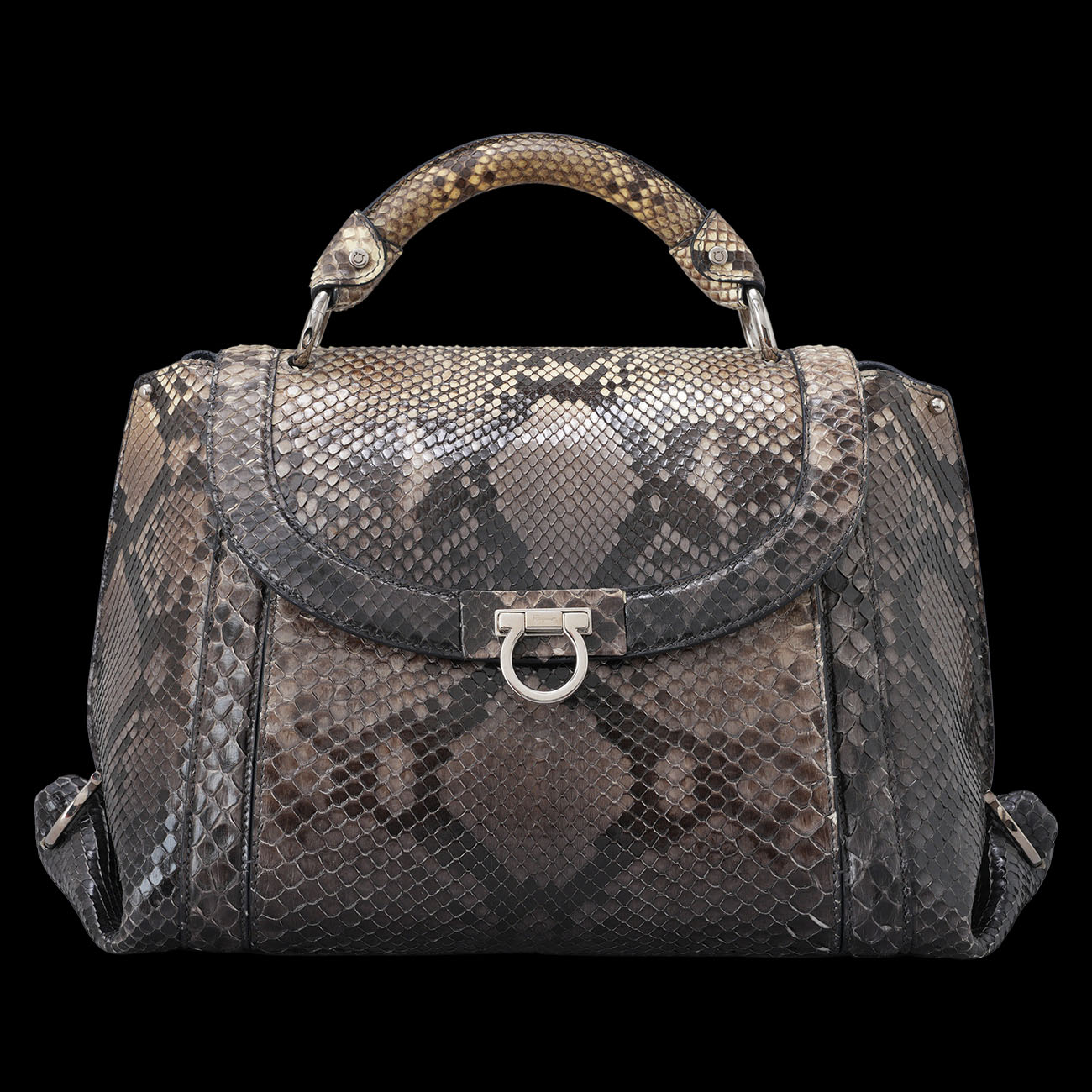 FERRAGAMO(USED)페레가모 소피아 파이톤 토트백