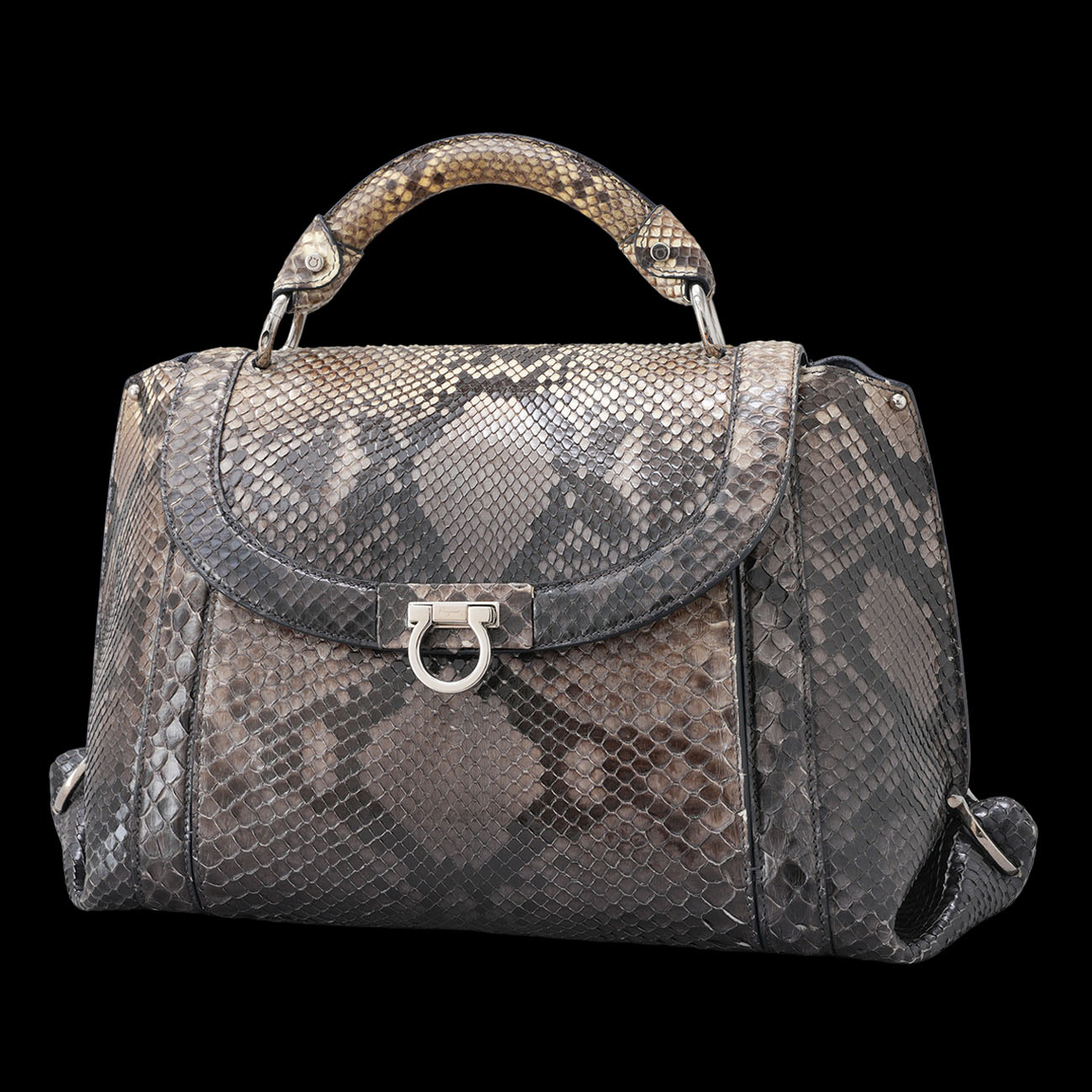 FERRAGAMO(USED)페레가모 소피아 파이톤 토트백