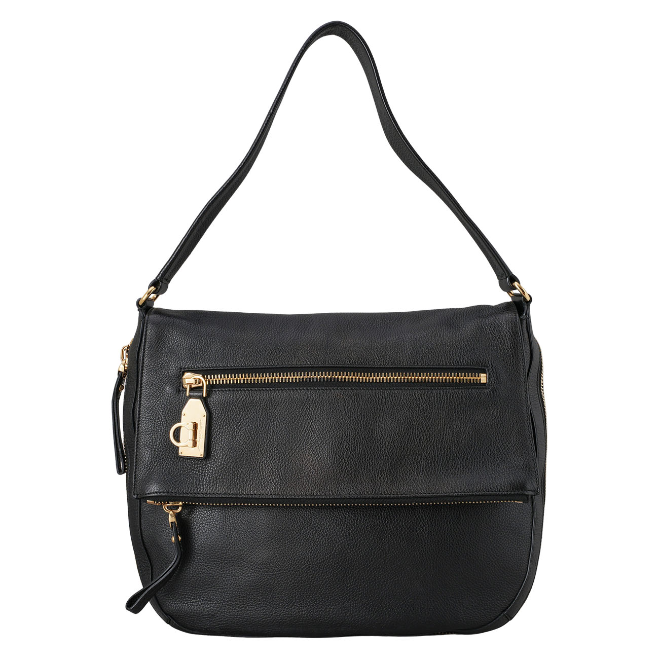 FERRAGAMO(USED)페라가모 간치니 레더 숄더백