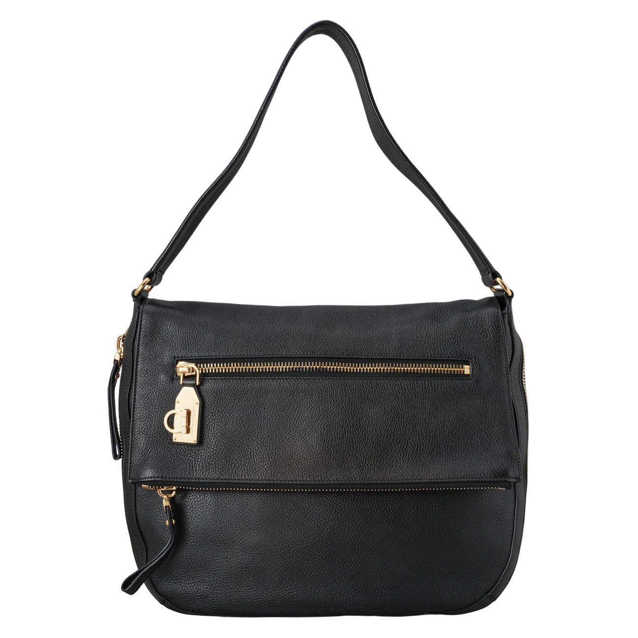 FERRAGAMO(USED)페라가모 간치니 레더 숄더백
