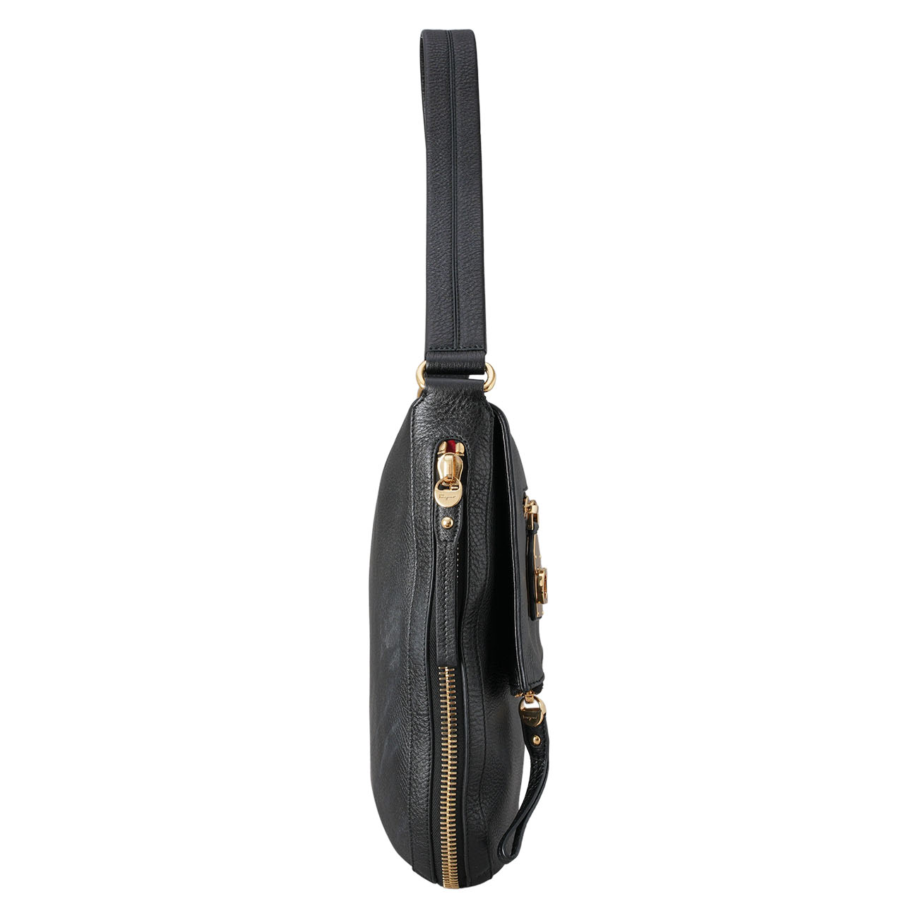 FERRAGAMO(USED)페라가모 간치니 레더 숄더백