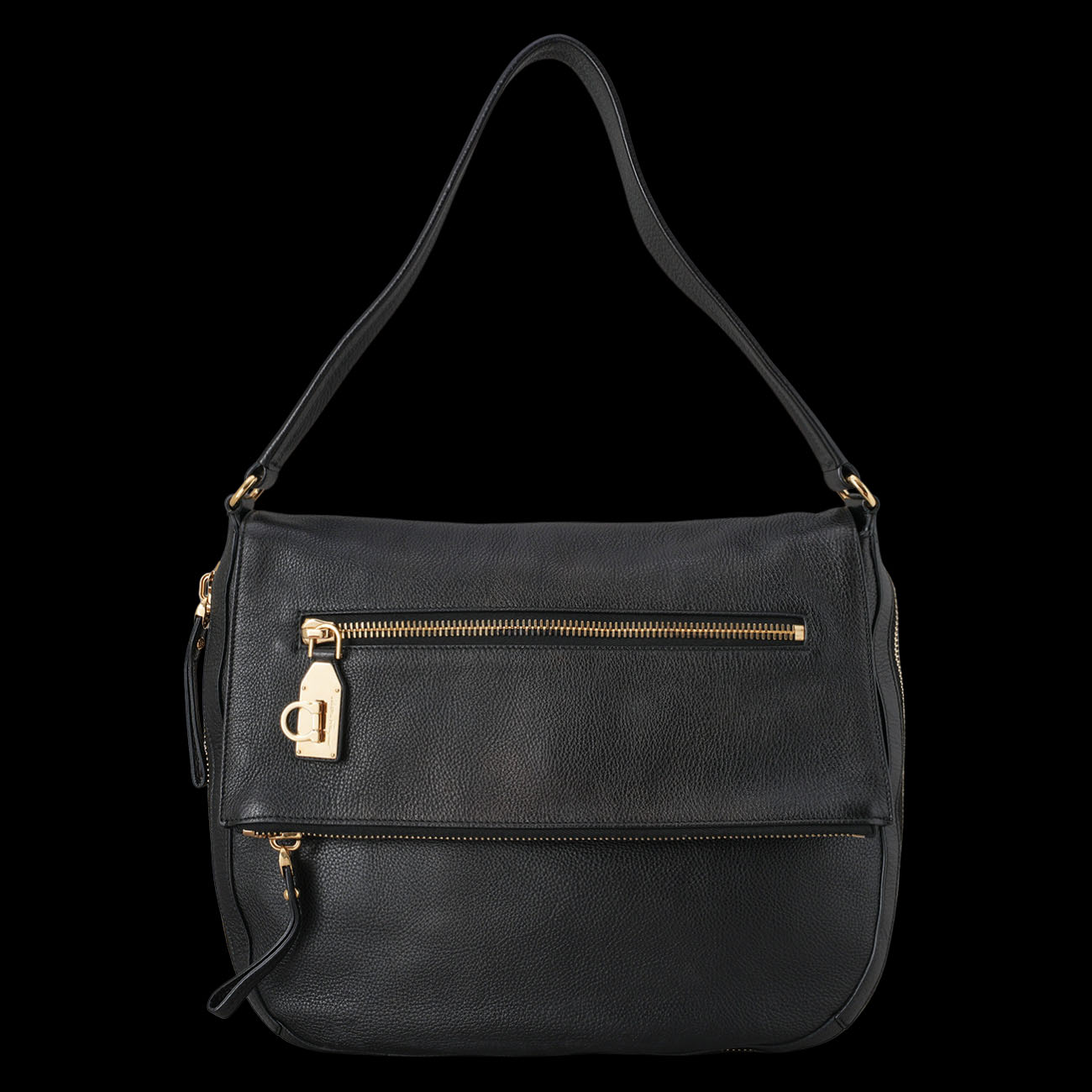 FERRAGAMO(USED)페라가모 간치니 레더 숄더백