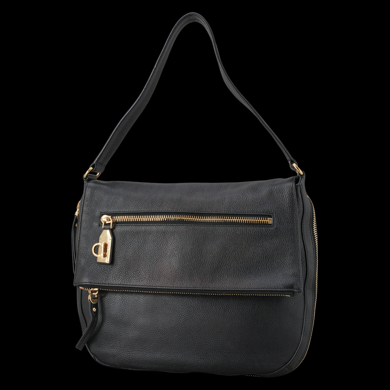 FERRAGAMO(USED)페라가모 간치니 레더 숄더백