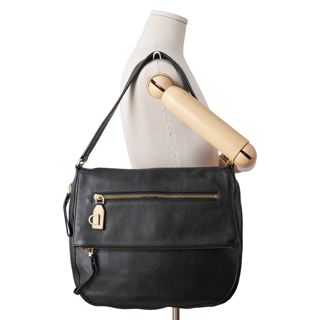 FERRAGAMO(USED)페라가모 간치니 레더 숄더백