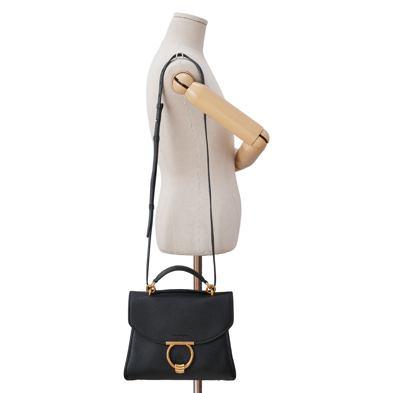 FERRAGAMO(USED)페레가모 간치니 마고 스몰 탑핸들 숄더백