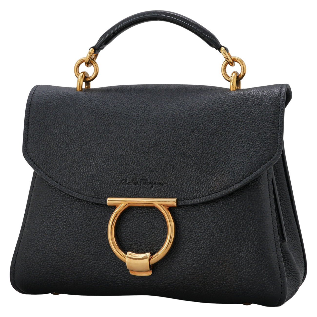 FERRAGAMO(USED)페레가모 간치니 마고 스몰 탑핸들 숄더백