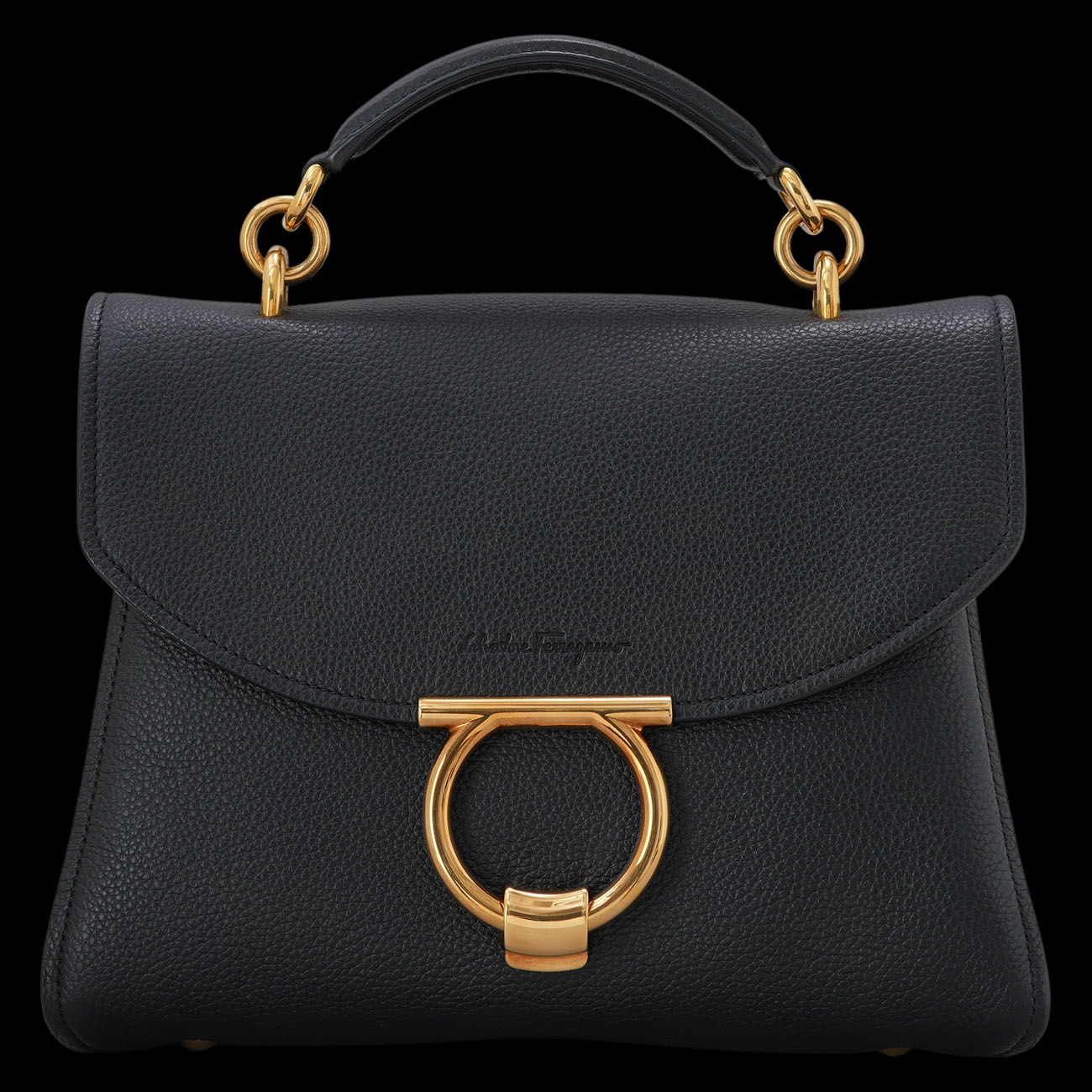 FERRAGAMO(USED)페레가모 간치니 마고 스몰 탑핸들 숄더백