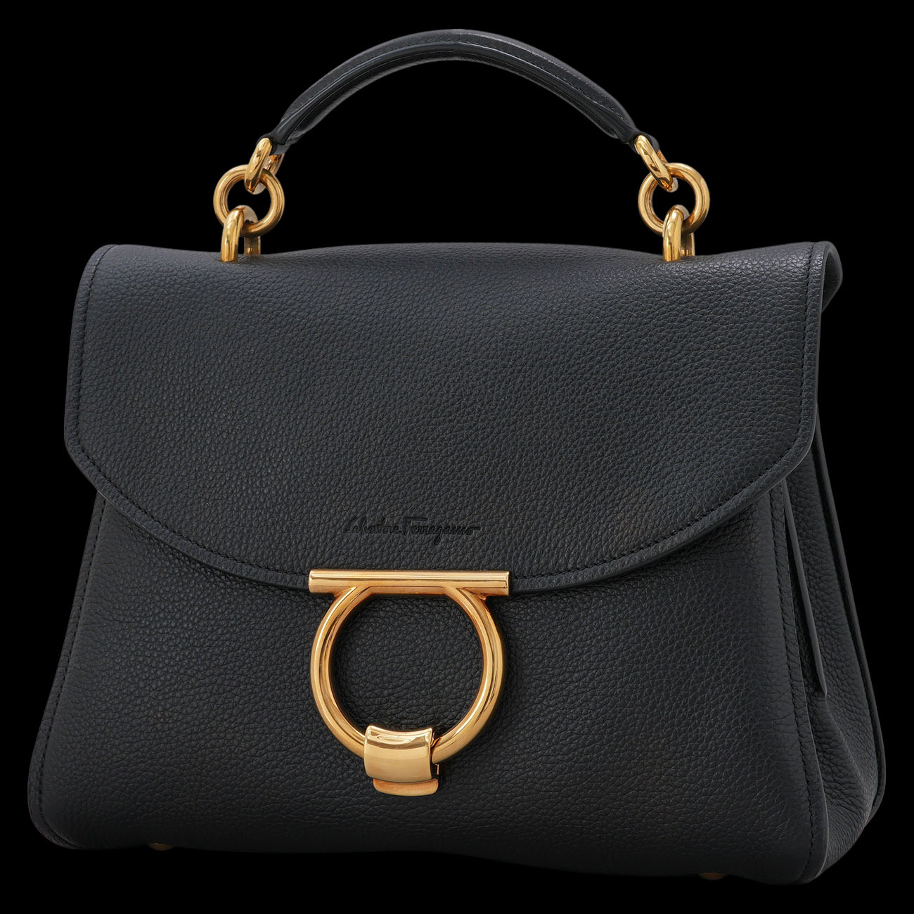 FERRAGAMO(USED)페레가모 간치니 마고 스몰 탑핸들 숄더백
