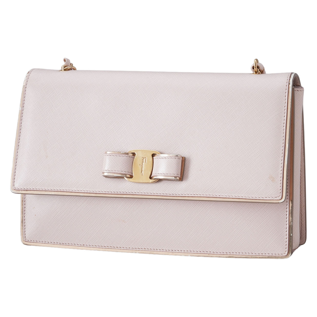 FERRAGAMO(USED)페레가모 바라리본 체인 숄더백