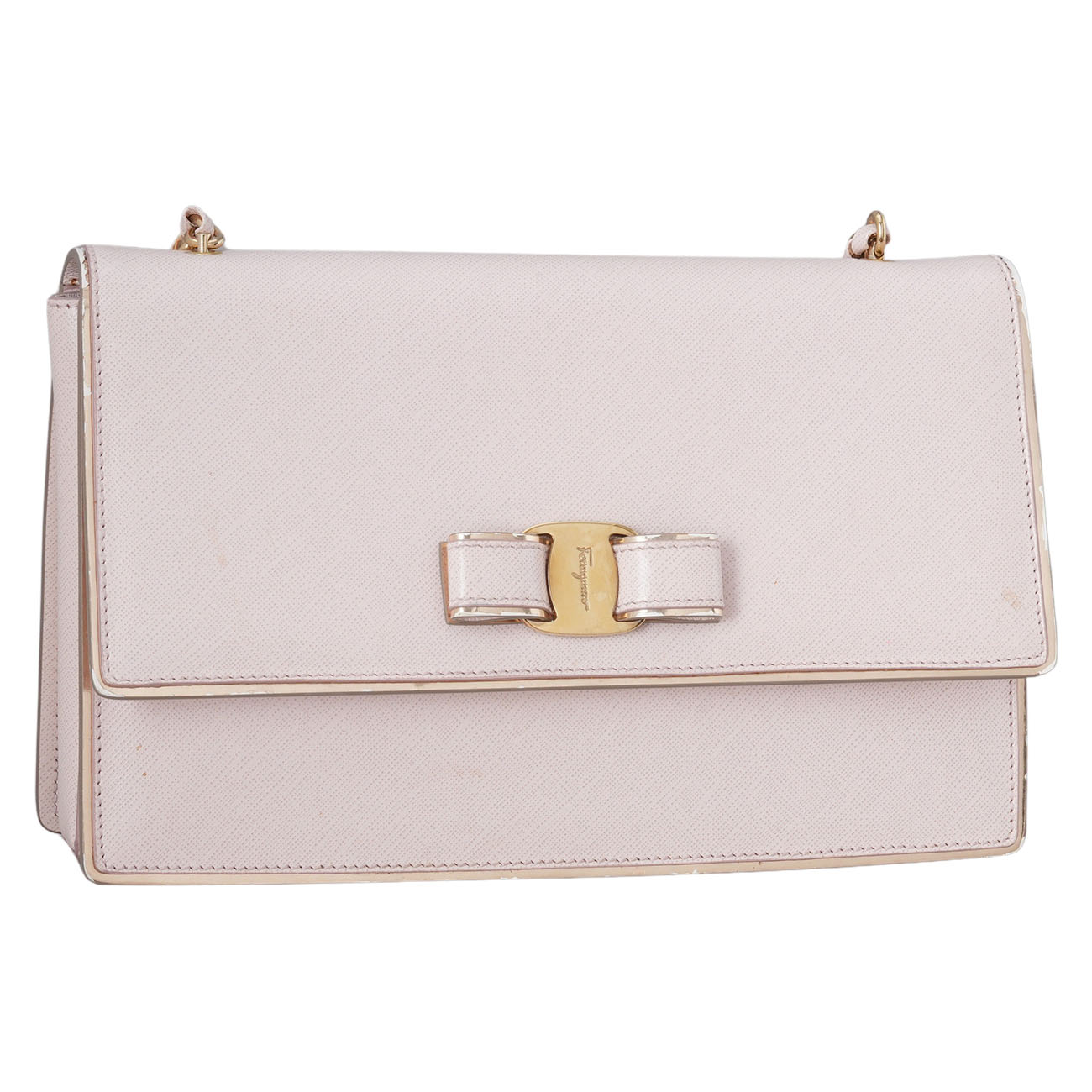 FERRAGAMO(USED)페레가모 바라리본 체인 숄더백
