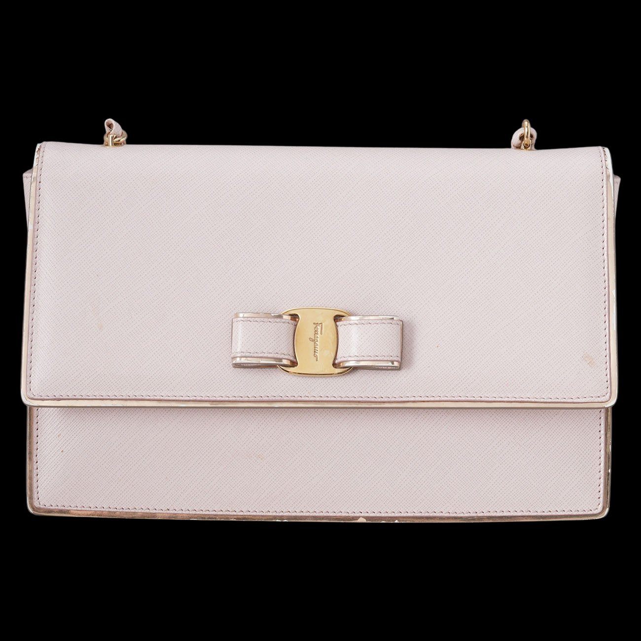 FERRAGAMO(USED)페레가모 바라리본 체인 숄더백