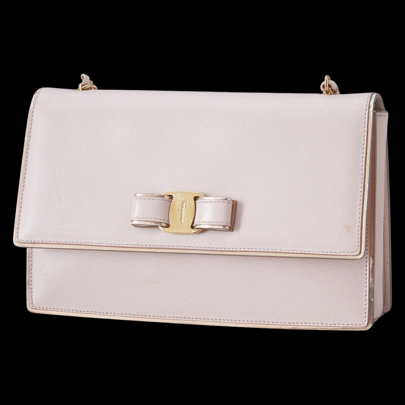 FERRAGAMO(USED)페레가모 바라리본 체인 숄더백