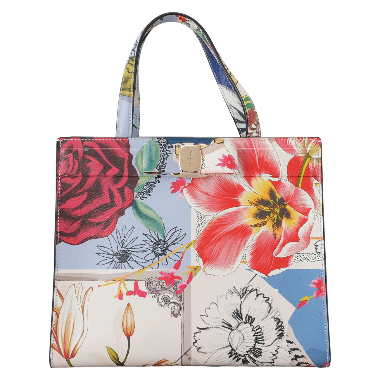 FERRAGAMO(USED)페레가모 뉴 바라보우 토트겸 체인 숄더백